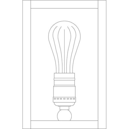 Arroyo Craftsman 8" Vintage Sconce, Raw Copper, Off White Glass VIS-8OF-RC